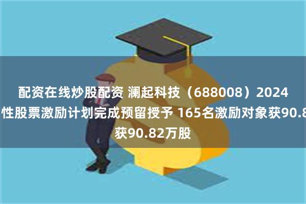 配资在线炒股配资 澜起科技（688008）2024年限制性股票激励计划完成预留授予 165名激励对象获90.82万股