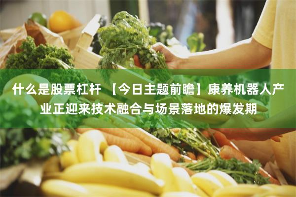 什么是股票杠杆 【今日主题前瞻】康养机器人产业正迎来技术融合与场景落地的爆发期