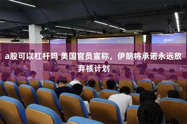 a股可以杠杆吗 美国官员宣称，伊朗将承诺永远放弃核计划