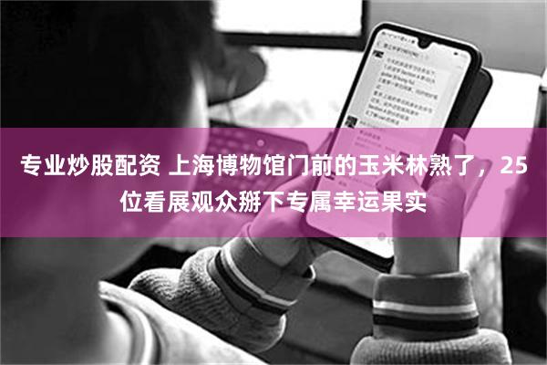 专业炒股配资 上海博物馆门前的玉米林熟了，25位看展观众掰下专属幸运果实