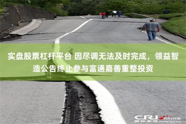 实盘股票杠杆平台 因尽调无法及时完成，领益智造公告终止参与富通嘉善重整投资
