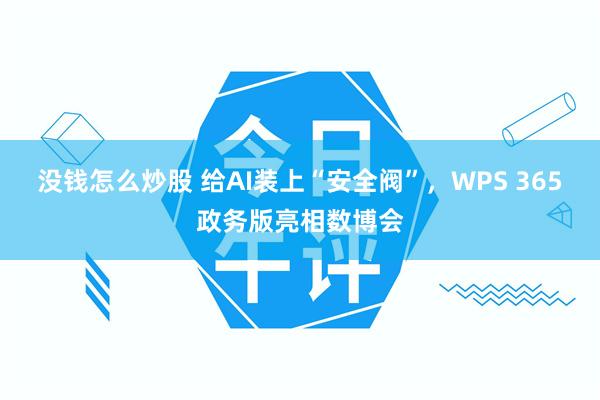 没钱怎么炒股 给AI装上“安全阀”，WPS 365政务版亮相数博会
