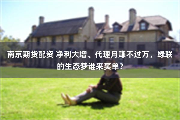 南京期货配资 净利大增、代理月赚不过万，绿联的生态梦谁来买单？