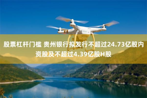 股票杠杆门槛 贵州银行拟发行不超过24.73亿股内资股及不超过4.39亿股H股