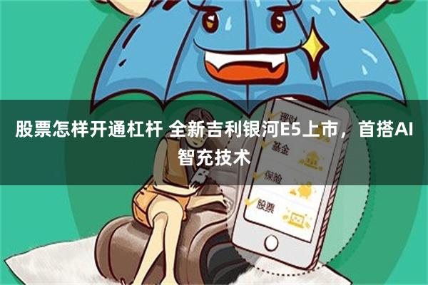 股票怎样开通杠杆 全新吉利银河E5上市,首搭AI智充技术