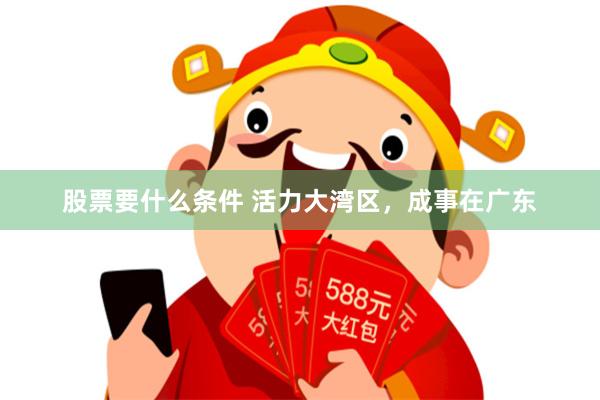 股票要什么条件 活力大湾区，成事在广东